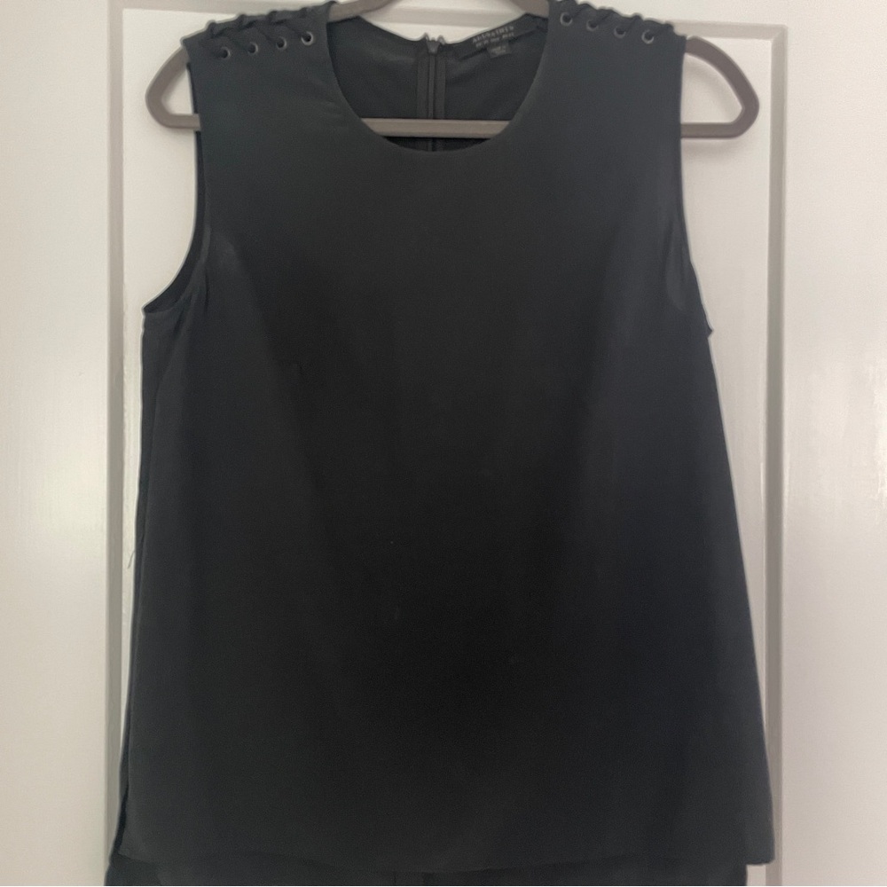All Saints Black Sleeveless Top with ties